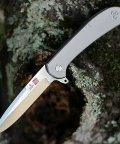 Al Mar Ultralight Titanium Framelock, 4116 4" TC4 Titanium, Plain Blade, Titanium Handle