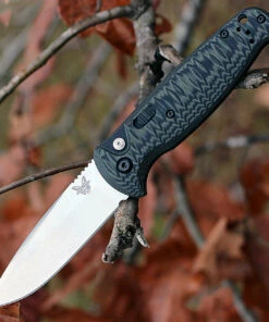 Benchmade Knives Benchmade CLA Auto 4300-1, 3.4 in. 154CM Stainless Steel, Plain Edge, Green and black textured G10