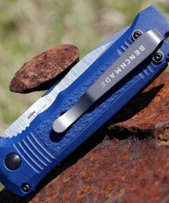 Benchmade Knives Benchmade 4400-1 CASBAH Auto, 3.4 in CPM-S30V Plain Blade, Blue textured Grivory Handles -Knifeworks Sales Store 4400 1.2 68213.1566585864