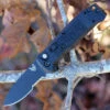 Benchmade Knives Benchmade 4400SBK CASBAH Auto, 3.4 in CPM-S30V Black Combo Blade, Black textured Grivory Handles