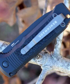 Benchmade Knives Benchmade 4400SBK CASBAH Auto, 3.4 in CPM-S30V Black Combo Blade, Black textured Grivory Handles -Knifeworks Sales Store 4400sbk 3 28388.1566585866