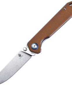 Kizer Cutlery Begleiter 4458A4, 3.5" VG10 SS Blade, Brown G-10 Handle