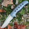 Kizer Cutlery Kizer 4495 Lancer 2, 3.5" CPM-S35VN Plain Blade, Blue Titanium Handle