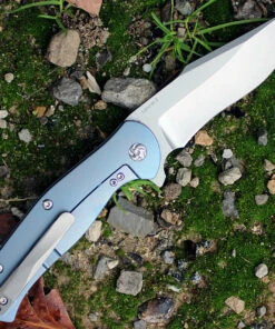 Kizer Cutlery Kizer 4495 Lancer 2, 3.5" CPM-S35VN Plain Blade, Blue Titanium Handle -Knifeworks Sales Store 4495 98552.1566586007