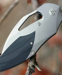 Kizer Cutlery Kizer 4502A1 Megatherium, 3.65" CPM-S35VN Plain Blade, Titanium/Carbon Fiber Handle -Knifeworks Sales Store 4502a1.3 88151.1566586002
