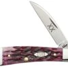 CASE SWAY BACK 47524, 2.8" TRU-SHARP STAINLESS BLADE, JIGGED CABERNET BONE HANDLE