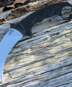 Cold Steel 49KST Steel Tiger Karambit, 4.75" AUS 8 Plain Blade, Black Griv-Ex Handle