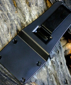 ESEE Knives ESEE Cutlery Model 5, Green Canvas Micarta, Black Blade, Kydex Sheath, Combo Edge -Knifeworks Sales Store 5 6 clip plate 4 15314.1566589563