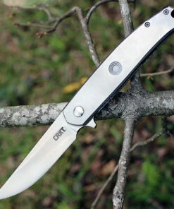 CRKT 5320 Vizzle, 3.35" 8Cr13MoV Plain Blade, SS Handle