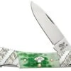 Case Small Lockback 53252, 5.2 Overall Length SS Blade, Emerald Green Bone Handle