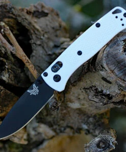Benchmade Knives Benchmade 533BK-1 Mini Bugout, 2.82" CPM-S30V Black Cerakote Blade, White Grivory Handle