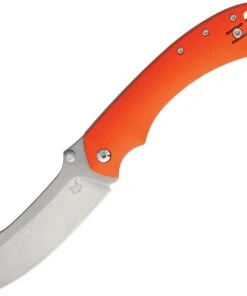 Fox Knives USA Fox Knives Pelican Liner Lock, 3.5" Bohler N690 Sheepsfoot Blade, Orange G-10 Handle