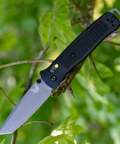 Benchmade Knives Benchmade Bailout 537GY, 3.38" CPM-3V Tanto Blade, Black Grivory Handle