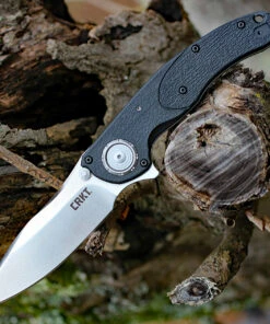 CRKT Linchpin Deadbolt Lock CR5405, 3.734" 1.4116 Plain Blade, Glass Reinforced Nylon Handle