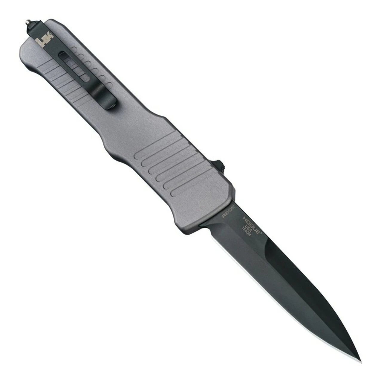 HK Knives HK Incursion OTF 3.9" 154 CM Bayonet Black Finished Blade, Matte Grey Aluminum Frame 2 HK Knives HK Incursion OTF 3.9" 154 CM Bayonet Black Finished Blade, Matte Grey Aluminum Frame - Image 2