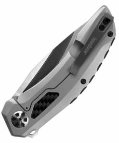 Kershaw Knives Kershaw Norad KS5510, 3.3" D2 Steel Plain Blade, Stainless Steel w/Carbon Fiber Insert Handle -Knifeworks Sales Store 5510.1 35550.1579279279