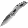 Kershaw Knives Kershaw Norad KS5510, 3.3" D2 Steel Plain Blade, Stainless Steel w/Carbon Fiber Insert Handle