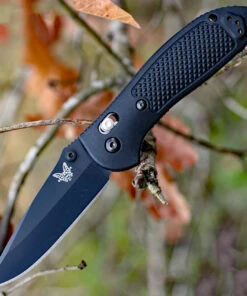 Benchmade Knives Benchmade Griptilian 551BK-S30V, 3.45" S30V Drop Point Plain Black Blade, Black Noryl GTX Handle