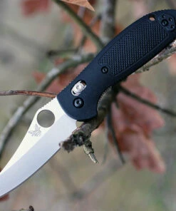 Benchmade Knives Benchmade Mini Griptilian 555-S30V, 2.91" S30V Sheepsfoot Plain Blade, Black Noryl GTX Handle