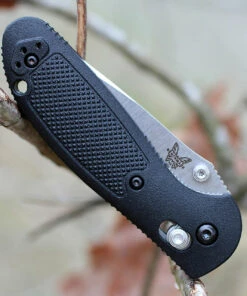 Benchmade Knives Benchmade Mini Griptilian 556S-S30V, 2.91" S30V Drop Point Combo Blade, Black Noryl GTX Handle -Knifeworks Sales Store 556s s30v.3 24835.1566586205