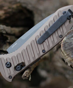 Benchmade Knives Benchmade 5700SGY Auto Presidio II, 3.72" CPM-M4 Gray Serrated Blade, Burnt Bronze 6061-T6 Aluminum Handle -Knifeworks Sales Store 5700SGY 92665.1610562955