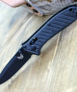 Benchmade Knives Benchmade 575BK-1 Mini Presidio II, 3.20" CPM-S30V Black Plain Blade, CF-Elite Handle