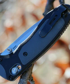 Benchmade Knives Benchmade 595 Mini Boost, AXIS Assist, 3.1" CPM-S30V Plain Blade, Black/Gray Grivory Handle -Knifeworks Sales Store 595.2 66023.1566585898