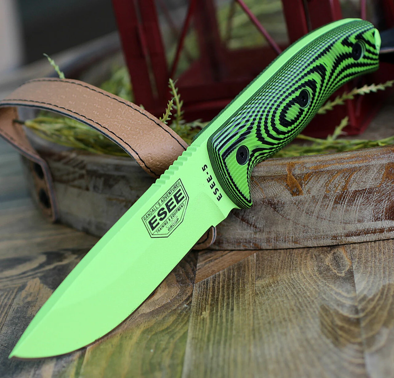 ESEE Knives ESEE-5 5PVG-007, 5.25" 1095 Carbon Steel Venom Green Plain Blade, Neon Green/Black G10 3D Handle, Black Kydex Sheath 1 ESEE Knives ESEE-5 5PVG-007, 5.25" 1095 Carbon Steel Venom Green Plain Blade, Neon Green/Black G10 3D Handle, Black Kydex Sheath