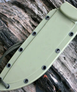 ESEE Knives ESEE Model 6 Combo Edge, Rounded Pommel, Green Sheath w/ Clip Plate -Knifeworks Sales Store 60 od sheath 11391.1566589578