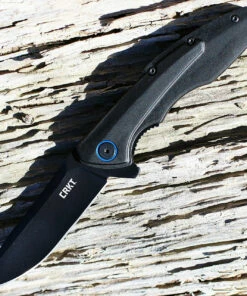 CRKT 6215 Caligo, 3.18" 8Cr13MoV Plain Blade, Black Anodized Aluminum Handle