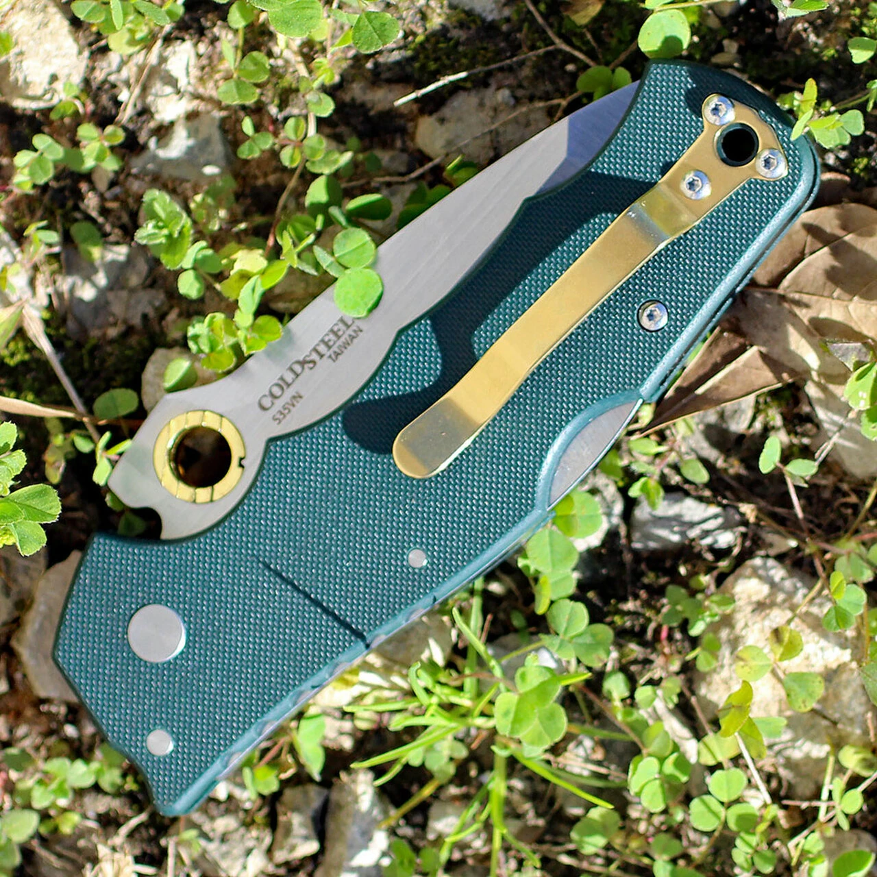 Cold Steel Golden Eye Tanto Point 62QFGT, 3.5" S35VN Plain Blade, Forest Green G10 Handle-DISCONTINUED 4 Cold Steel Golden Eye Tanto Point 62QFGT, 3.5" S35VN Plain Blade, Forest Green G10 Handle-DISCONTINUED - Image 4