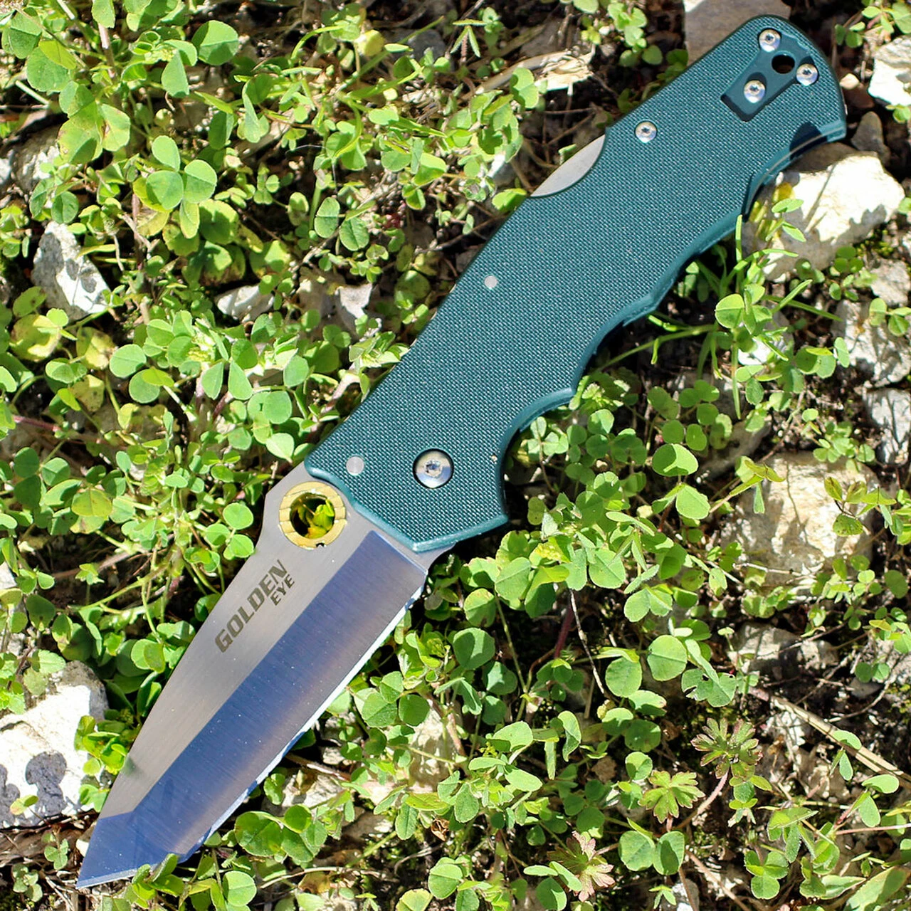 Cold Steel Golden Eye Tanto Point 62QFGT, 3.5" S35VN Plain Blade, Forest Green G10 Handle-DISCONTINUED 1 Cold Steel Golden Eye Tanto Point 62QFGT, 3.5" S35VN Plain Blade, Forest Green G10 Handle-DISCONTINUED