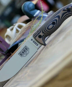 ESEE Knives ESEE-6 6PDT-005, 5.75" 1095 Carbon Steel DT Plain Blade, Coyote/Black G10 3D Handle, Black Molded Sheath