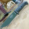 ESEE Knives ESEE-6 6POD-003, 5.75" 1095 Carbon Steel OD Green Plain Blade, OD Green/Black 3D Handle, Black Molded Sheath