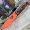 ESEE Knives ESEE-6 6POR-006, 5.75" 1095 Carbon Steel Orange Plain Blade, Orange/Black G10 3D Handle, Black Molded Sheath