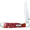 Case Kickstart Trapperlock 7004, 3.125" CV Blade, Jigged Chestnut Bone Handle, Pocket Clip