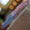 Kershaw Knives Kershaw Natrix-Copper XL KS7008CU, 3.7" D2 Steel Stonewash Plain Blade, Copper SS Handle
