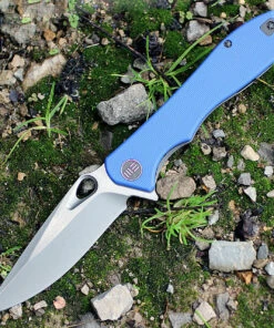 We Knife Co. We Knife 715D Ignition, 3.4" VG-10 Plain Blade, Blue G-10 Handle