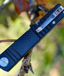 Real Steel Ippon Linerlock RS7242, 3.7" Bohler Steel Plain Blade, Carbon Fiber Handle -Knifeworks Sales Store 7242.4 57728.1566586116