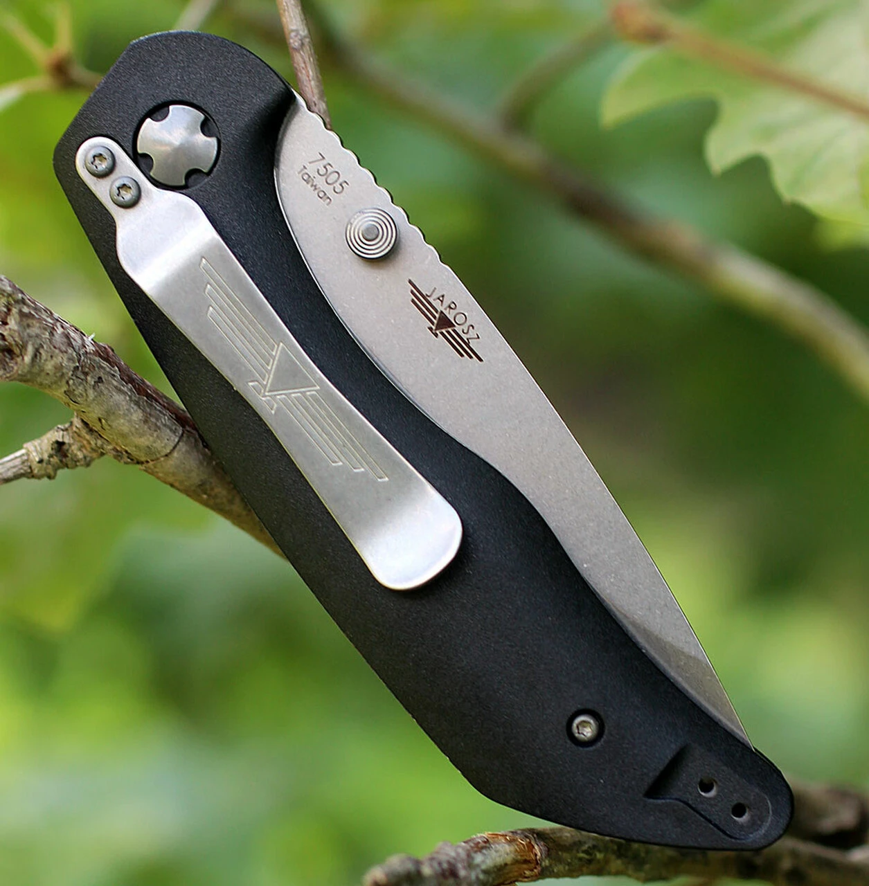 KA-BAR 7505 Jarosz Folder, 3.5" AUS-8A Plain Blade, Black GFN Handle 3 KA-BAR 7505 Jarosz Folder, 3.5" AUS-8A Plain Blade, Black GFN Handle - Image 3