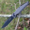 Kershaw Knives Kershaw 7900GRYBLK Launch 7 Auto, 3.75" CPM154 Plain Edge, Grey Aluminum Handle