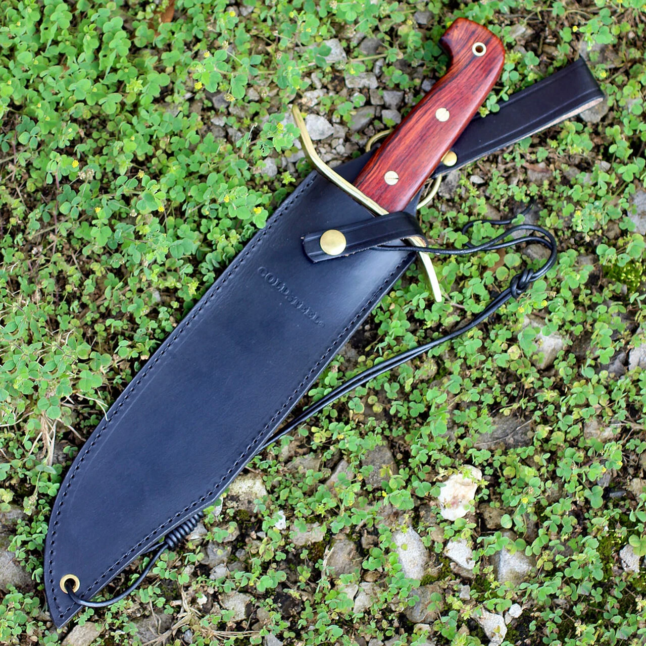 COLD STEEL WILD WEST BOWIE 81B, 10 3/4" 1090 CARBON STEEL BLADE, ROSEWOOD SCALES HANDLE 3 COLD STEEL WILD WEST BOWIE 81B, 10 3/4" 1090 CARBON STEEL BLADE, ROSEWOOD SCALES HANDLE - Image 3