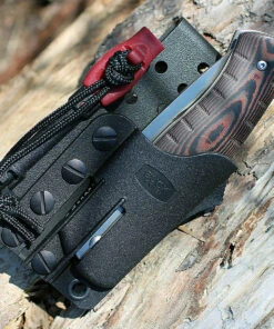 Buck Knives Buck 836BRS Folding Selkirk, 3.9" 420HC Plain Blade, Brown/Black Micarta Handle -Knifeworks Sales Store 836brs.4 93237.1566585926