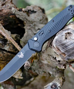 Benchmade Knives Benchmade 8551BK Mediator, 3.30" CPM-S90V Tanto Black Plain Blade, Black G-10 Handle