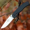 Ontario 8828 Rat II Folder, 3" D2 Plain Blade, Black Nylon Handle