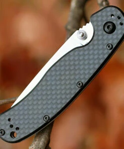Ontario 8832 Rat II Folder, 3" D2 Plain Blade, Carbon Fiber Handle -Knifeworks Sales Store 8832.2 51294.1566585892