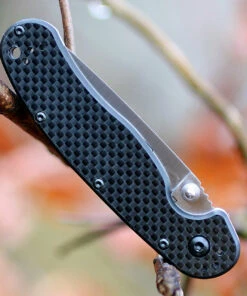 Ontario 8836 Rat II Folder, 3" AUS-8 Plain Blade, Carbon Fiber Handle -Knifeworks Sales Store 8836.1 64662.1566585896