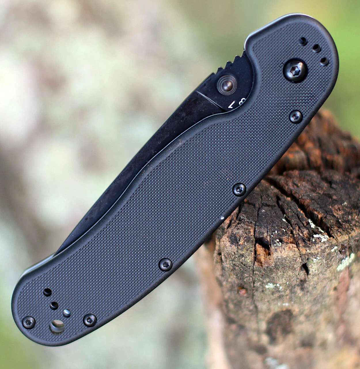 Ontario Rat Folder, Black Blade, Black Handle, PlainEdge 3 Ontario Rat Folder, Black Blade, Black Handle, PlainEdge - Image 3