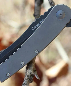 Ontario 8875 Carter Prime, 3.4" D2 Plain Blade, Titanium Handle -Knifeworks Sales Store 8875 52893.1566585996