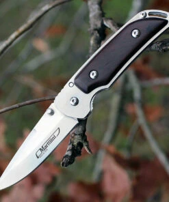 Marttiini Knives Marttiini 912111 Taittoveitsi MFK, 3.25" Stainless Plain Blade, Rosewood Handle